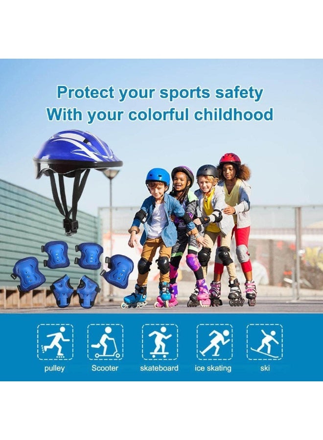 DubaiGallery Kids Cycling Safety Helmet Set with Knee Pads Elbow Pads and Wrist Guards, Adjustable Protective Gear for Bicycle Scooter Skateboard Skating, Lightweight Breathable Design for Boys and Girls - Image 4